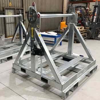 4 Tonne Heavy-Duty Galvanised Welded Cable Drum Stand with Brake