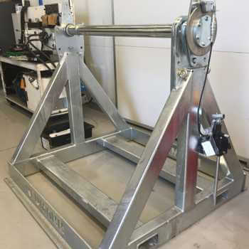 6 Tonne Heavy-Duty Galvanised Welded Cable Drum Stand with Brake